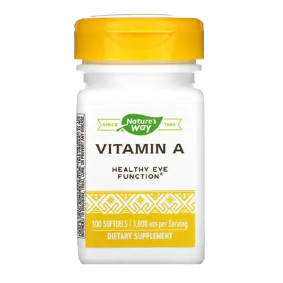 Vitamina A, 3.000 mcg, 100 Cápsulas, Nature's Way