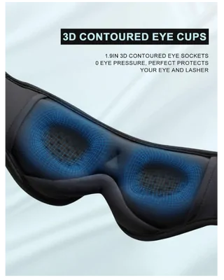 Máscara de dormir 3D, com Bluetooth E ruído branco, Sem fio para uso com Fones, LC-dolida