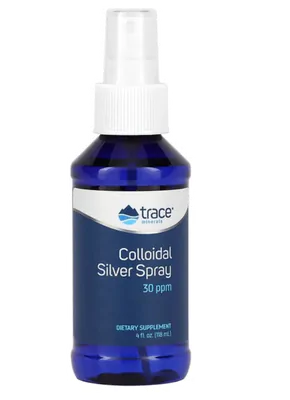 Spray Mineral de Prata Coloidal, 30ppm, 118ml, Trace Minerals