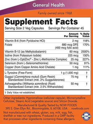Thyroid Energy, 90 Cápsulas, Now