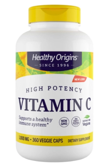 Vitamina C 1000mg, 360 Cápsulas, Healthy Origins