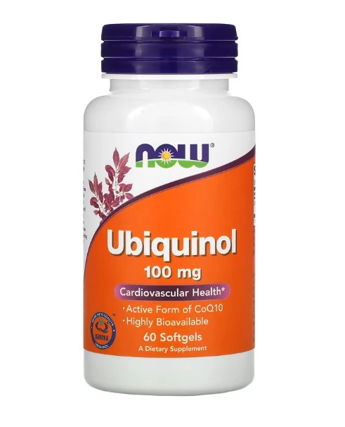 Ubiquinol, 100 mg, 60 cápsulas, Now