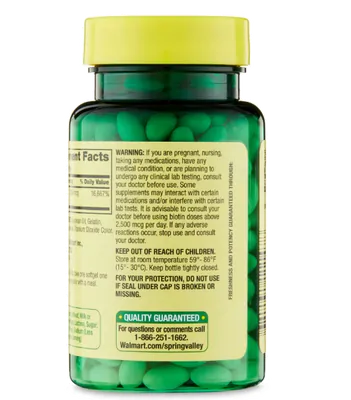 Biotina 5000mcg, 120 Capsulas, Spring Valley