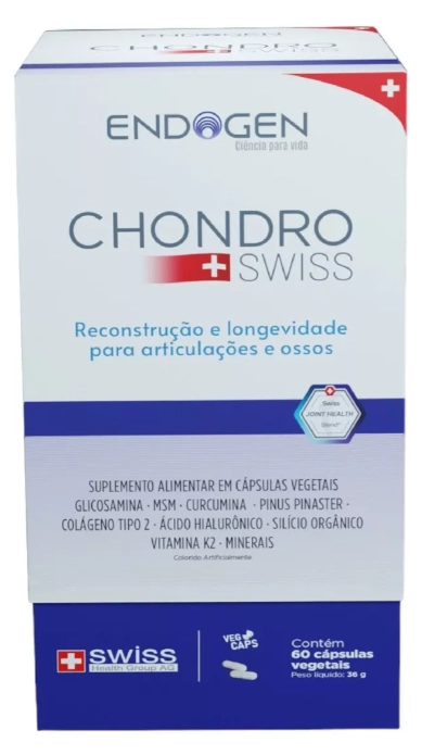 Chondro Swiss, Saúde Articular, 60 Cápsulas, Endogen