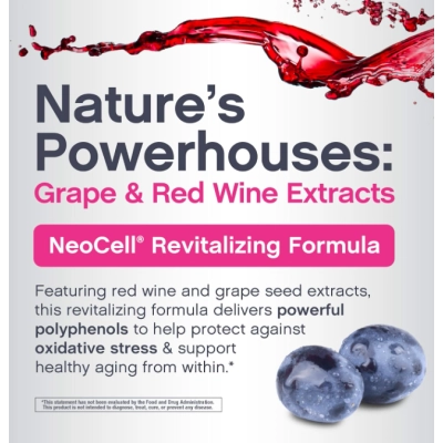 Resveratrol Ultra Complex 1800mg, Extrato de Uva, 180 Cápsulas, NeoCell