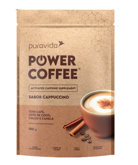 Power Coffee, Sabor Capuccino, 180g, PuraVida