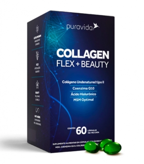 Collagen Flex Beauty, 60 Cápsulas, PuraVida