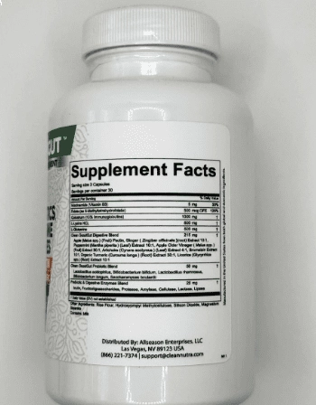 Colostrum+ Probióticos, Prebióticos, L-glutamina, Enzimas, Folato e Fibra, 90 Cápsulas, Clean Nutraceuticals