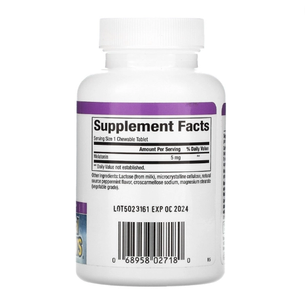 Melatonina, 5mg, 90 Comprimidos Mastigáveis, Natural Factors