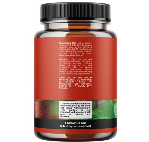 Resveratrol Natural, Activador Ampk, 60 Cápsulas, Natures Craft