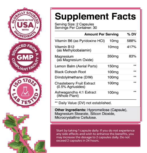 PMS Support, Equilíbrio Hormonal para Mulheres, 60 Cápsulas, Natures Craft