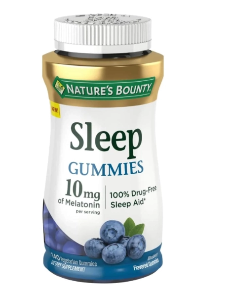 Melatonina 10mg, 140 Gomas Sabor Mirtilo, Nature's Bounty