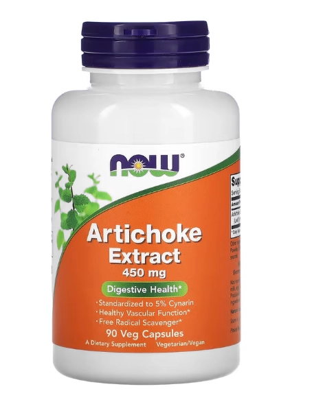 Extrato de Alcachofra, 450mg, 90 Cápsulas, Now