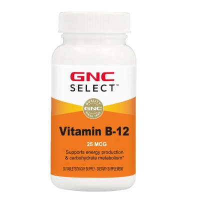 Vitamina B12 25mcg, 30 Tablets, GNC Select