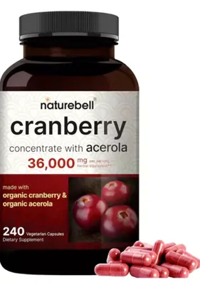 Cranberry 36000mg, 240 Cápsulas, NatureBell