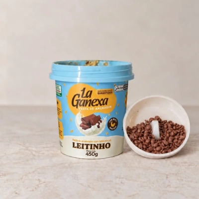 Pasta de Amendoim com Whey, 450g, Sabores, La Ganexa