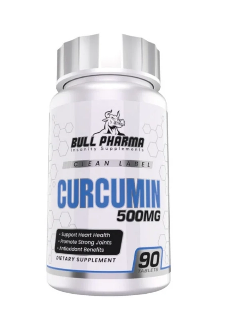 Curcumin, Curcuma 500mg, 90 Tabletes, Bull Pharma