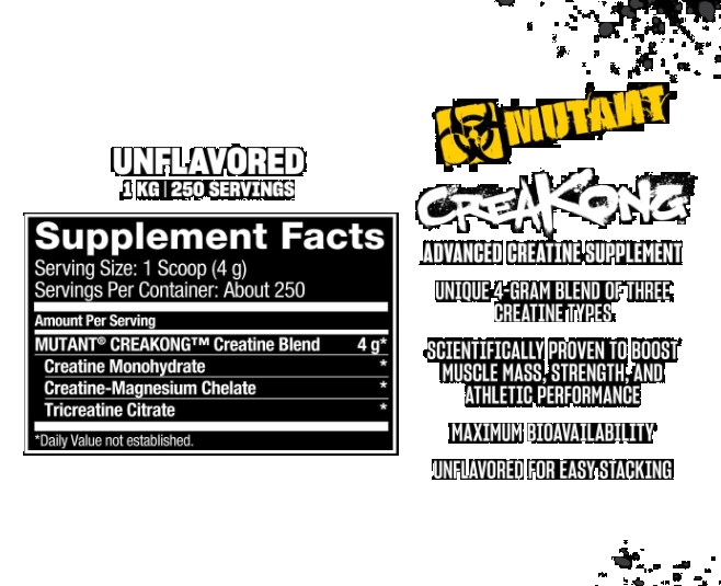 Mix Creatinas Creakong, 300g Sem Sabor, Mutant