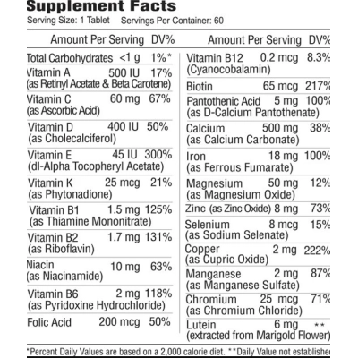 Multivitamínico for Women, Para Mulheres, 60 Comprimidos, Earth&#039;s Creation