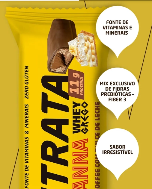 Barra Whey, Sabores, 3 Unidades 40g Cada, Nutrata