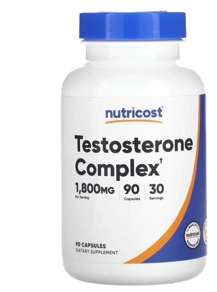 Testosterone Complex, 1800mg, 90 Cápsulas, Nutricost