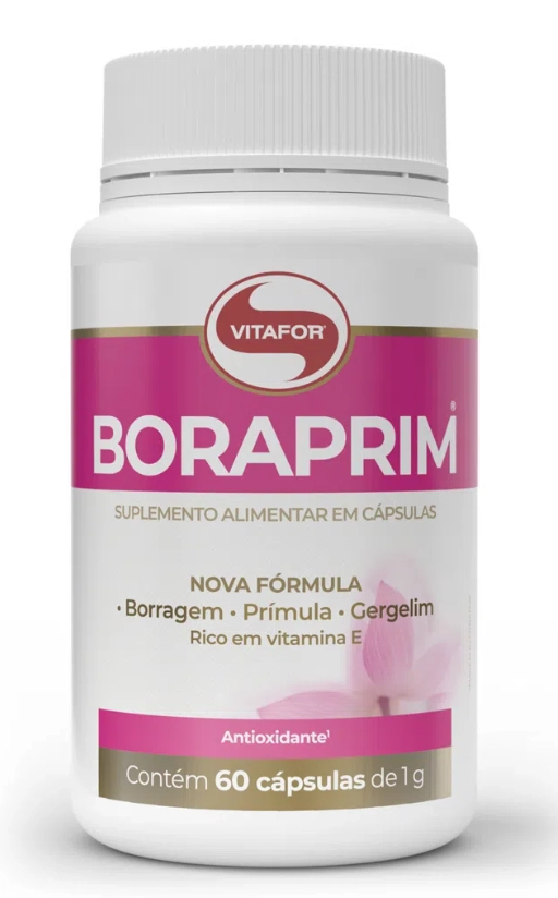Boraprim, óleo de borragem, prímula e gergelim, 60 Cápsulas, Vitafor