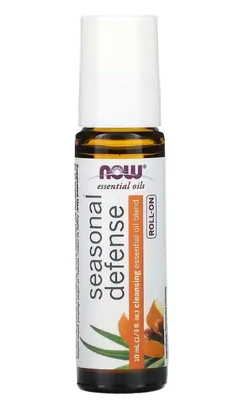Óleos Essenciais, Roll-On de Defesa Sazonal, 10 ml, Now