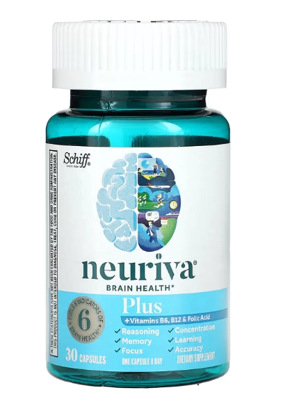 Neuriva, Saúde Cerebral, com B6, B12 e Ácido Fólico, 30 Cápsulas, Schiff