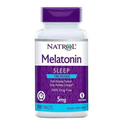 Melatonina 5mg, Time Release, 250 Comprimidos, Natrol