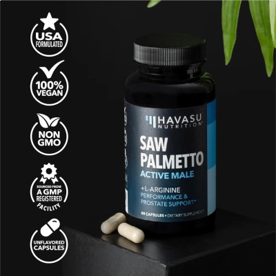 Saw Palmetto Active Male, 60 Cápsulas, Havasu Nutrition
