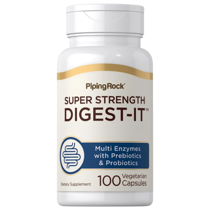 Digest-IT, Multi Enzimas e Probióticos, 100 Cápsulas, PipingRock