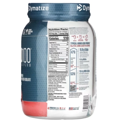  ISO100 Proteína Isolada do Soro do Leite 100%, Sabores, Dymatize