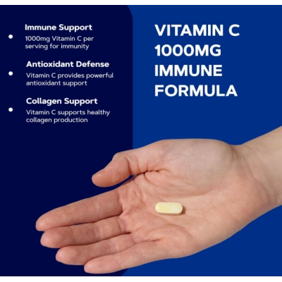 Vitamina C 1000mg, 100 Cápsulas, GNC