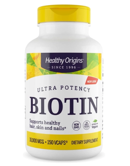 Biotina 10000mcg, 150 Cápsulas, Healthy Origins