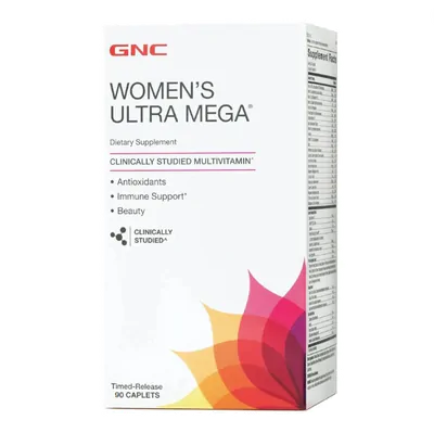 Multivitamínico Feminino, Ultra Mega, 90 Cápsulas, GNC