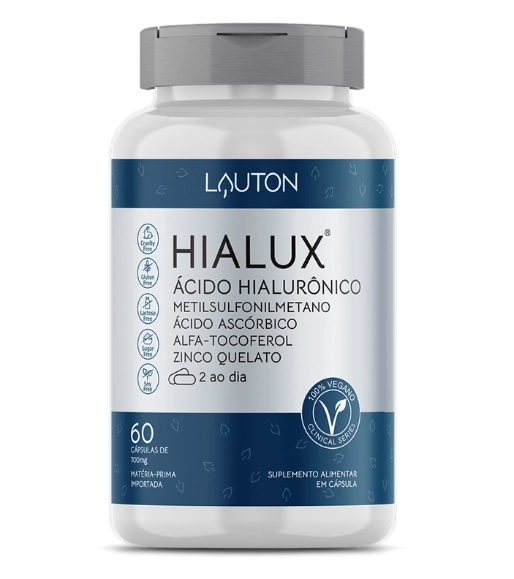 Hialux Ácido Hialurônico, 60 Cápsulas, Lauton Nutrition