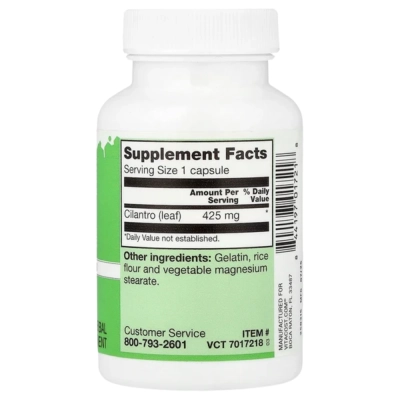 Cilantro / Coriander, Coentro, 425mg, 60 Cápsulas, Vitacost