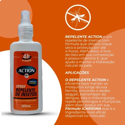Repelente Spray Icaridina Action 105ml - Gold Pharma