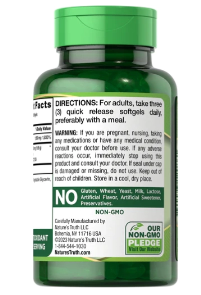 Vitamina C Liposomal, 1650mg, 60 cápsulas softgel, Nature's Truth