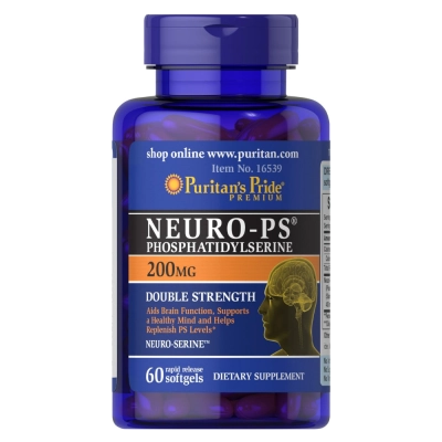 Neuro PS, 200mg, Memória e Função Cognitiva, 60 Softgels, Puritan’s Pride