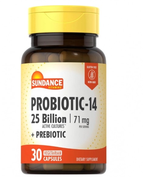 Probiótico-14, 25 bilhões, 30 Cápsulas, Sundance