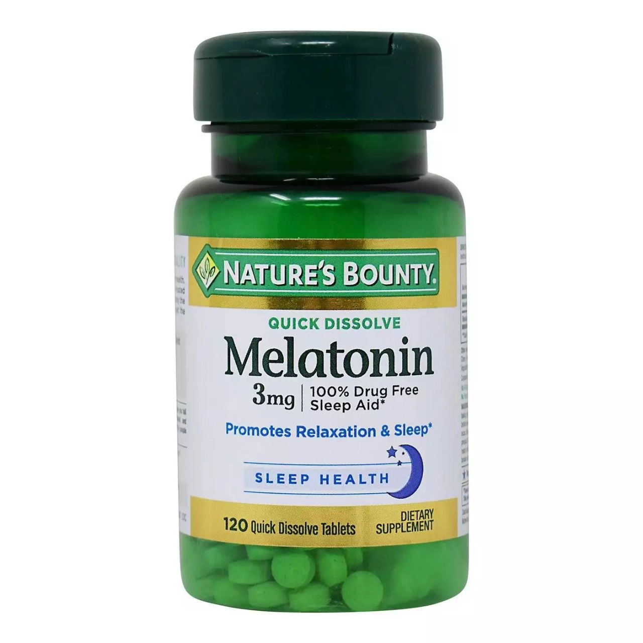 Melatonina 3mg, 120 Comprimidos Sublingual, Nature's Bounty