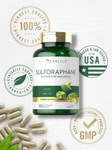 Sulforaphane, 400mcg, 180 Cápsulas, Carlyle