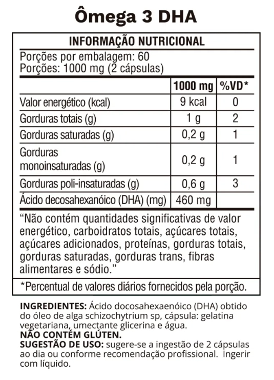 Ômega 3 DHA, 500mg,  100% Vegetal, 120 Cápsulas, Ocean Drop