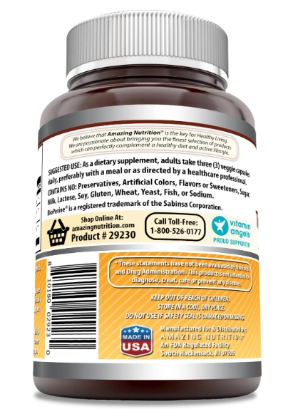 Turmeric, Cúrcuma 2250mg com Bioperine, 180 Cápsulas, Amazing Formulas