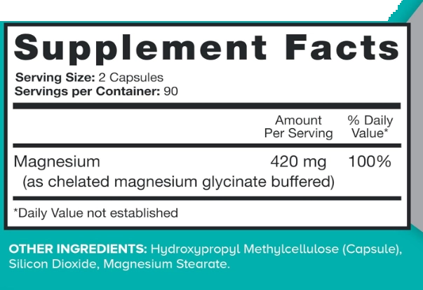 Magnésio 420mg, 100% DV, Saúde óssea e Muscular, 180 Cápsulas, Qunol