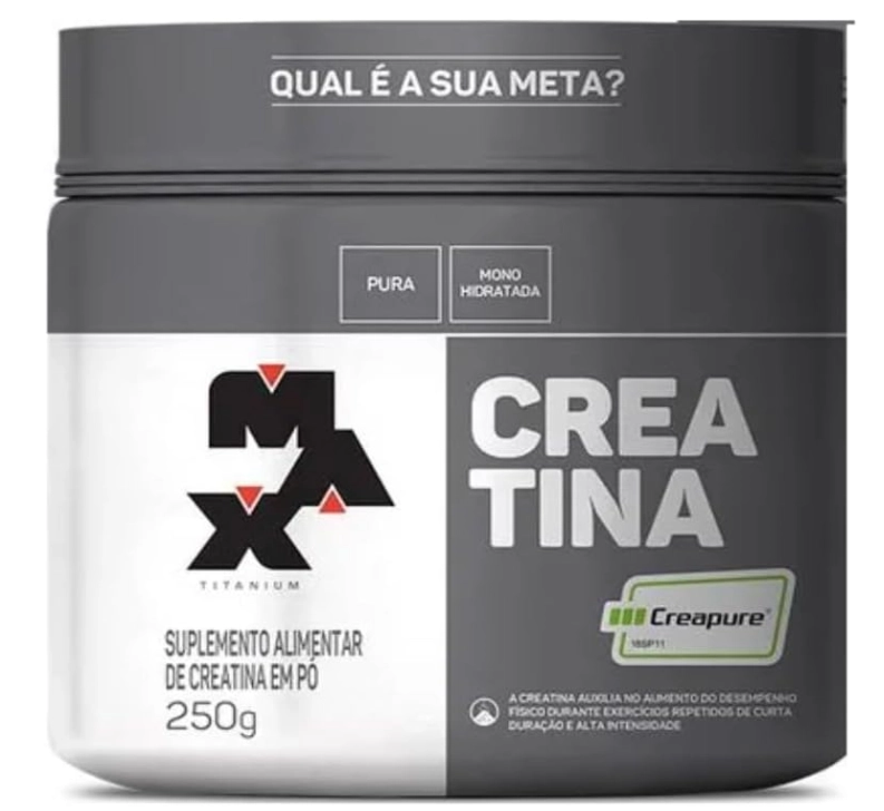 Creatina Creapure, 250g Sem Sabor, Max Titanium