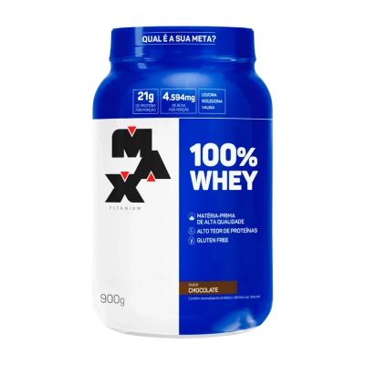 100% Whey, Sabores 900g - Max Titanium 