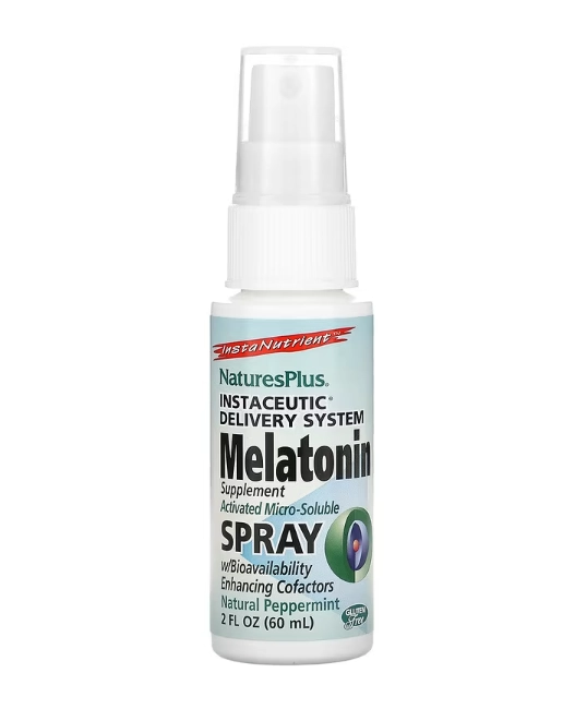 Spray de Melatonina, 1.5MG, Hortelã-Pimenta Natura, 60ml NaturesPlus