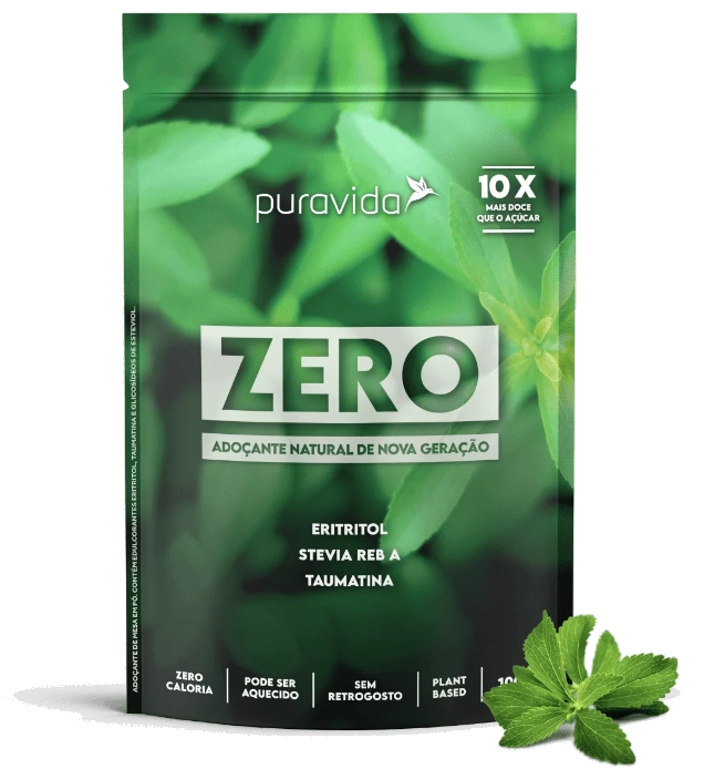 Zero, Adoçante Natural de alta Potência, 100g, PuraVida